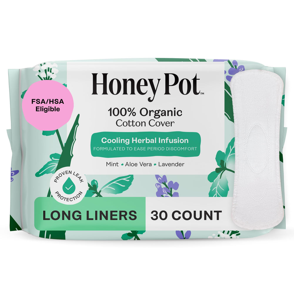 The Honey Pot Company frente del empaque mostrando protección larga y beneficios