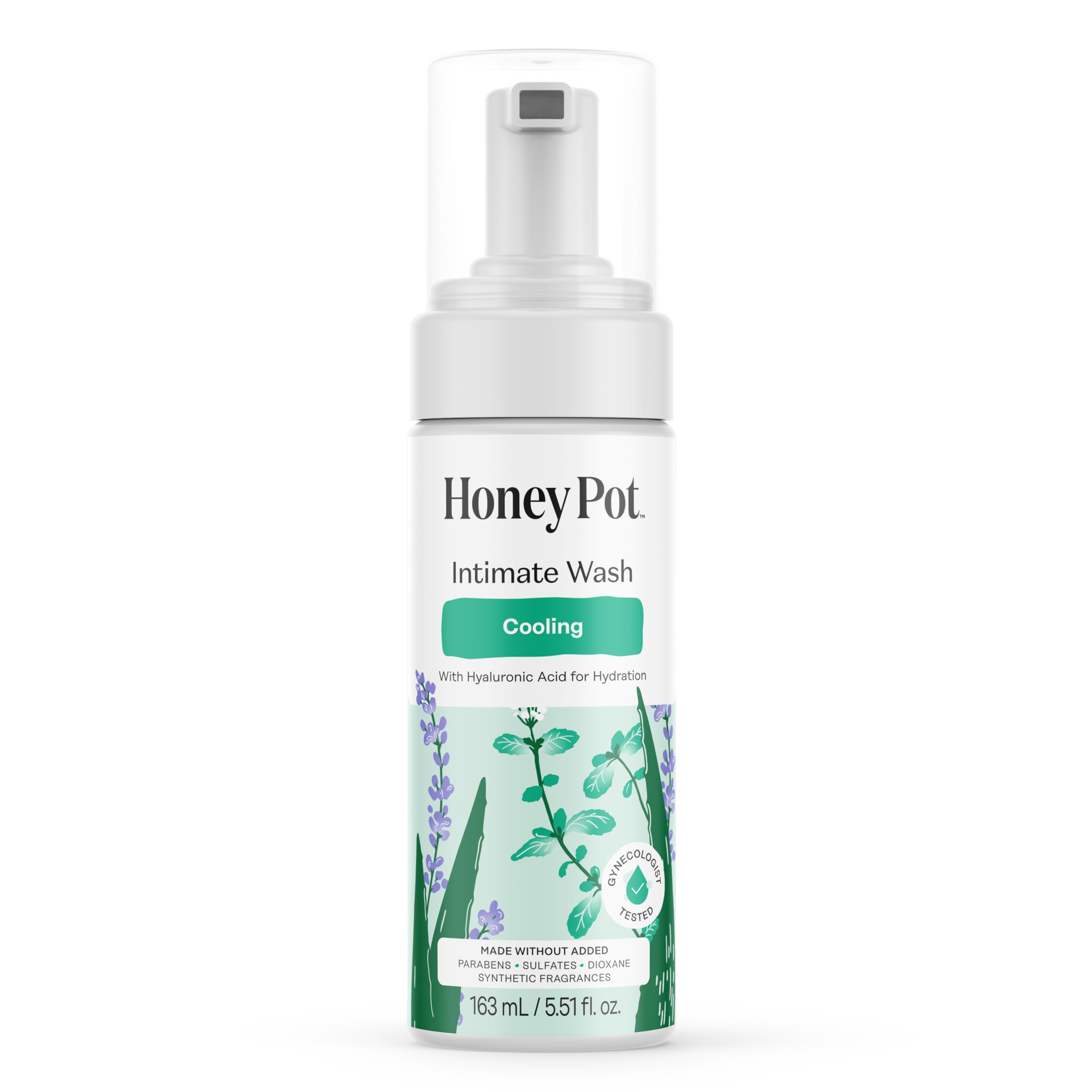 The Honey Pot Company envase frontal mostrando limpieza suave y frescor