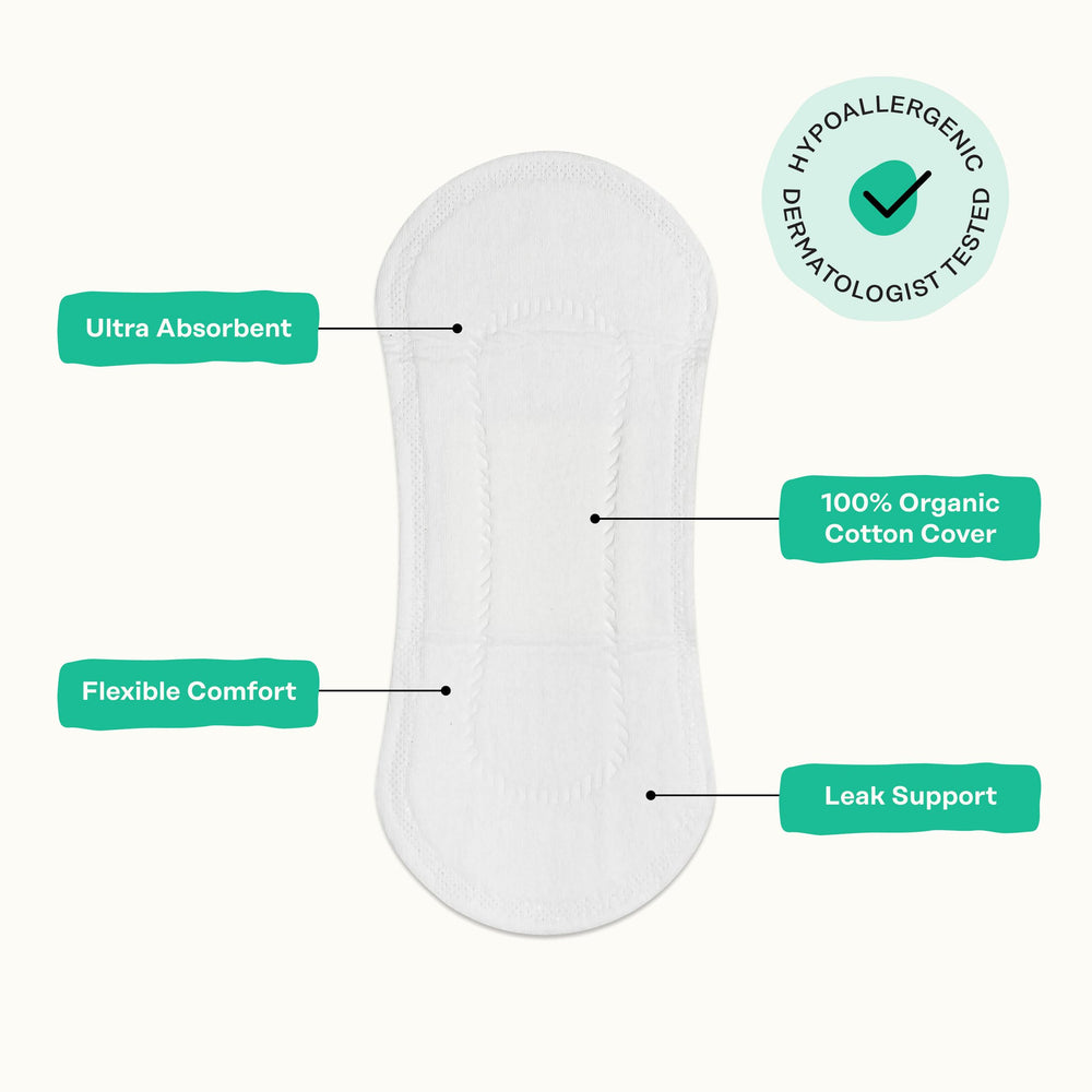 Pantyliner The Honey Pot Company colocado en ropa interior mostrando discreción y protección