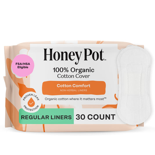 The Honey Pot Company, vista frontal del paquete que destaca protección diaria
