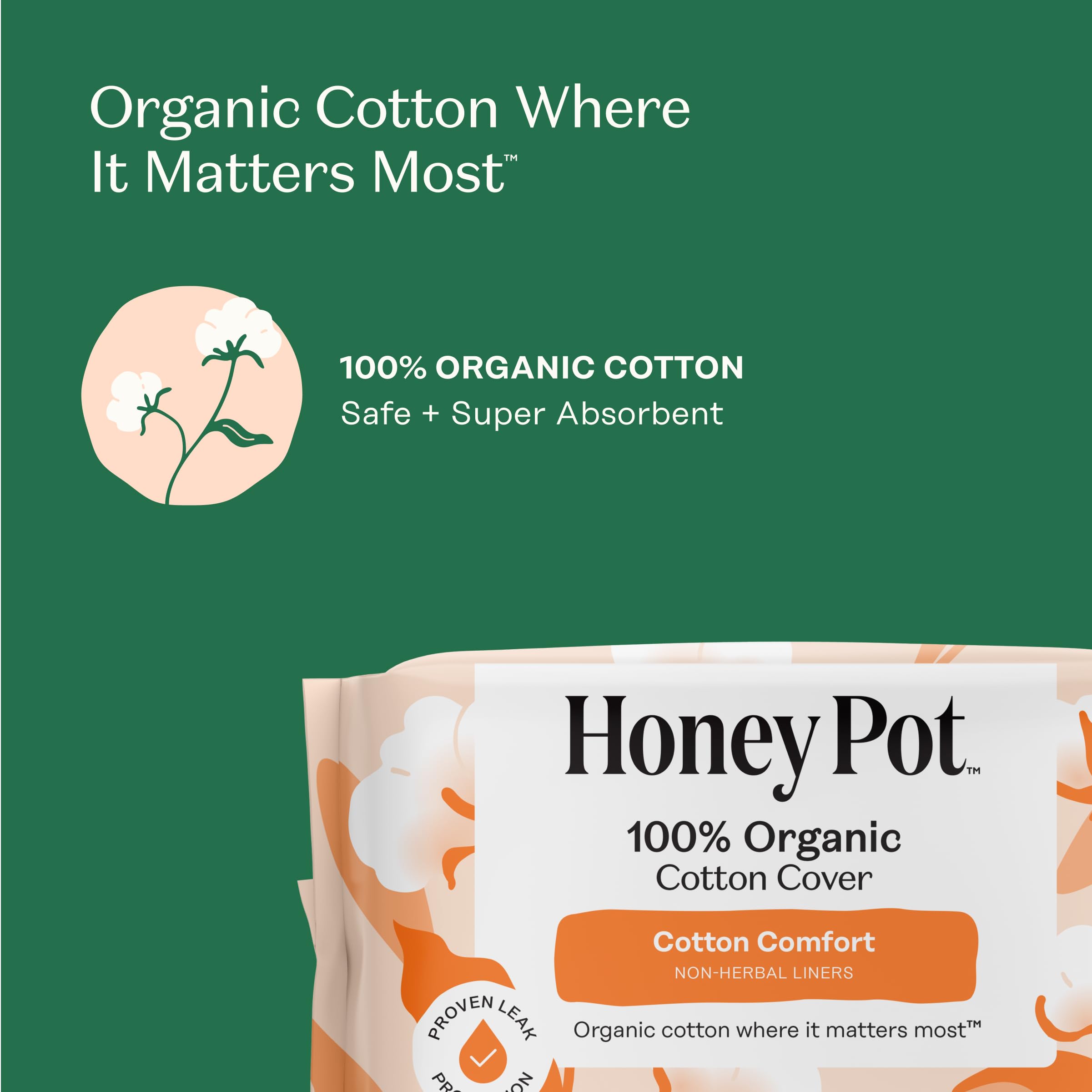 The Honey Pot Company, núcleo absorbente mostrado para máxima seguridad
