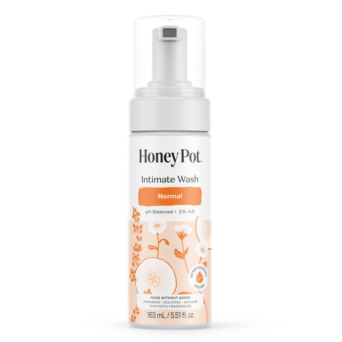 The Honey Pot Company frontal del limpiador íntimo, presentación clara y beneficios