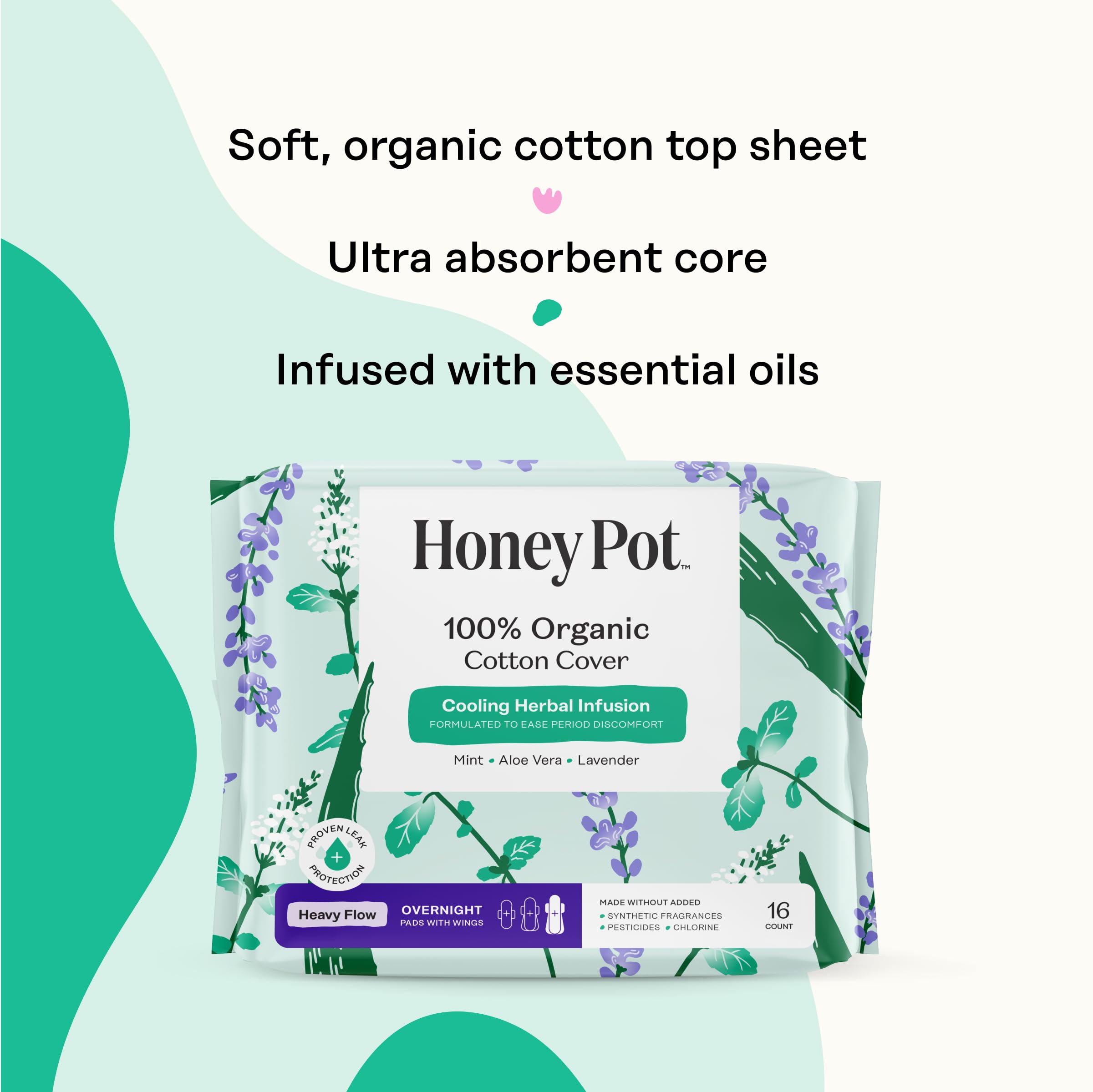 The Honey Pot Company toalla en uso con alas para sujeción y seguridad contra fugas