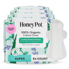 The Honey Pot Company toalla frontal mostrando empaque y diseño, protección confiable