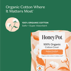 The Honey Pot Company compresa colocada para noche, máxima absorción y seguridad