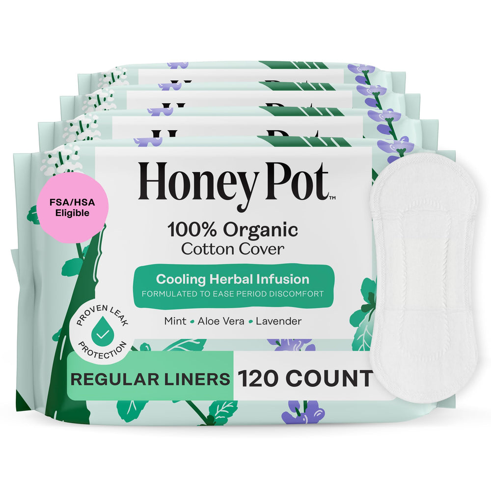 The Honey Pot embalaje frontal mostrando diseño y beneficio de frescor