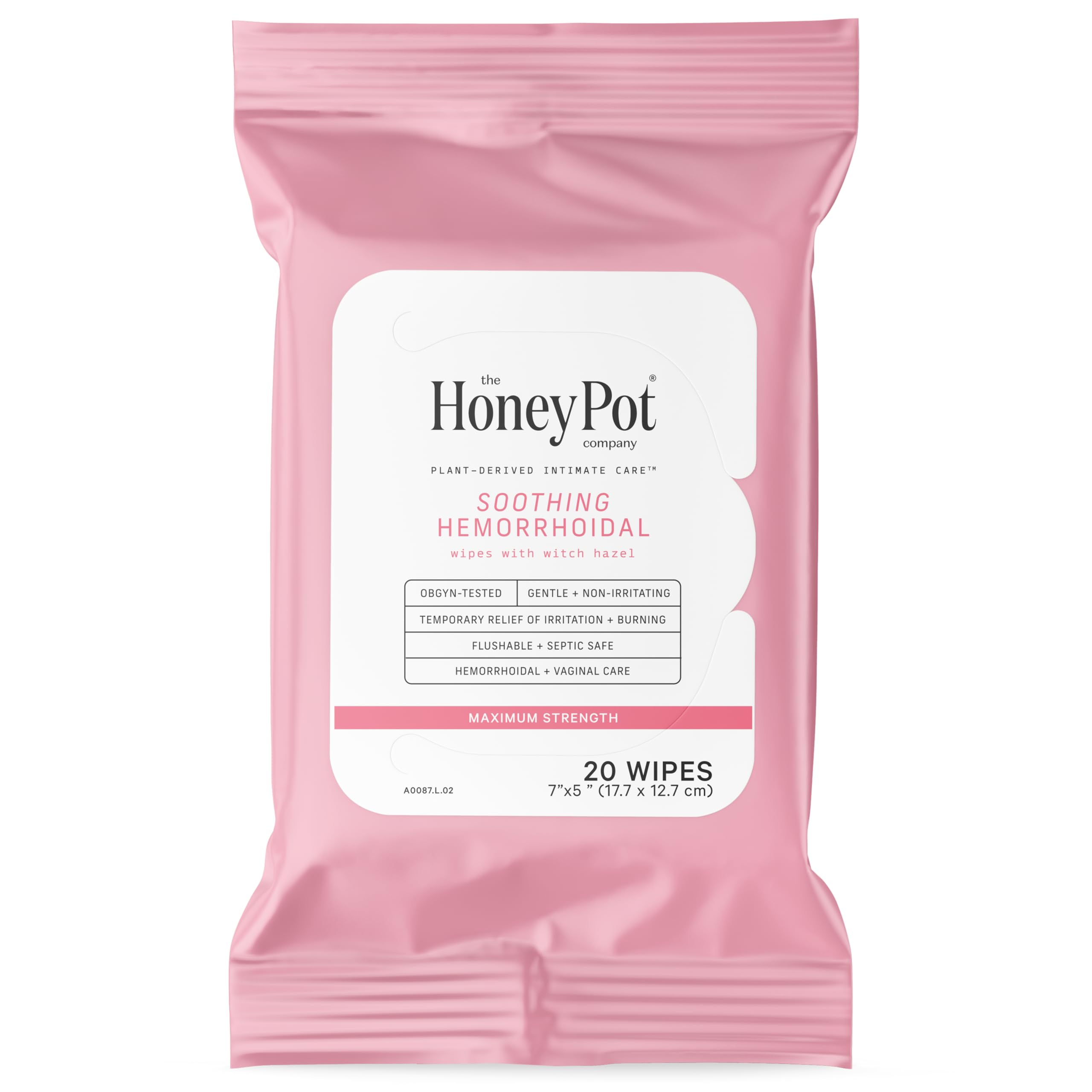 The Honey Pot Company empaque frontal, presentación clara y beneficios visibles