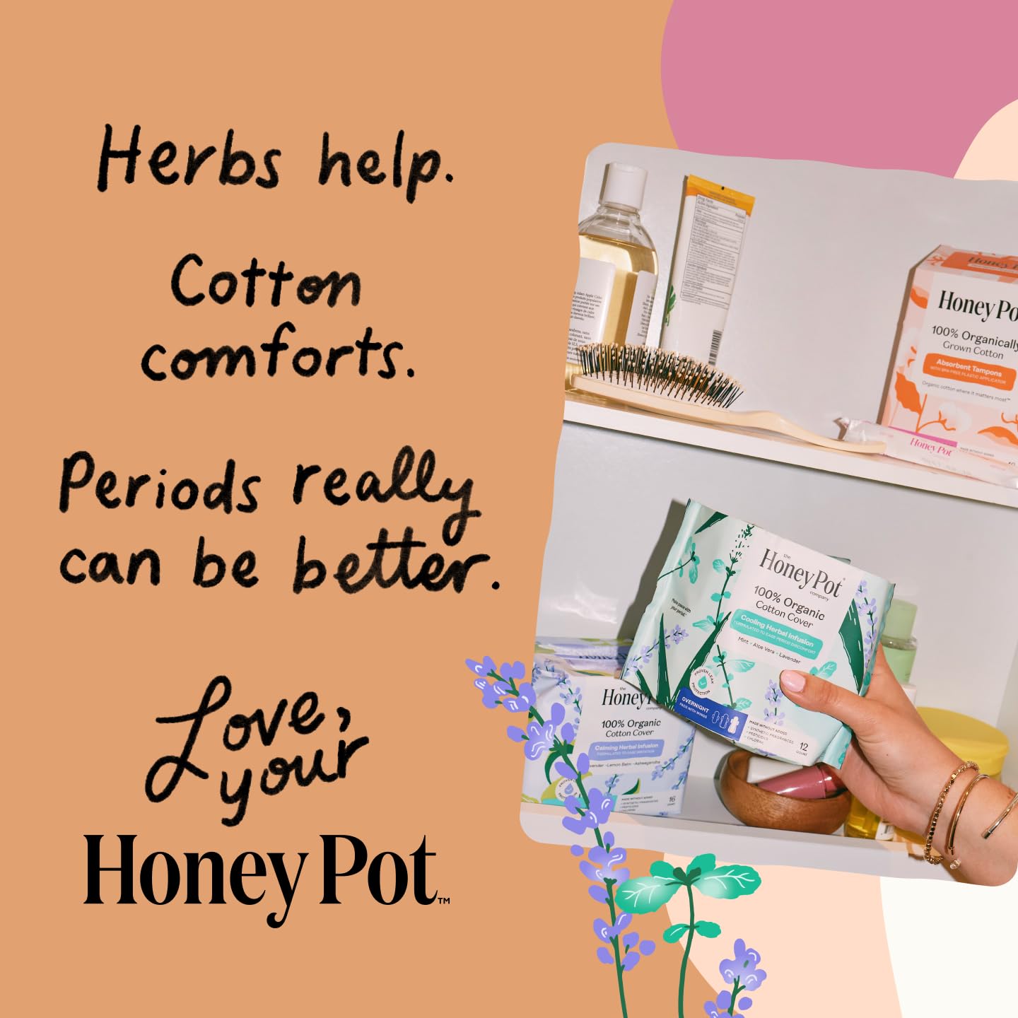 The Honey Pot forro guardado en bolso para protección discreta y confianza