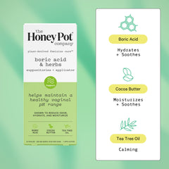 The Honey Pot Company primer plano del supositorio y su textura hidratante