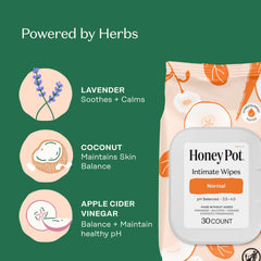 The Honey Pot ingredientes naturales en primer plano para hidratación