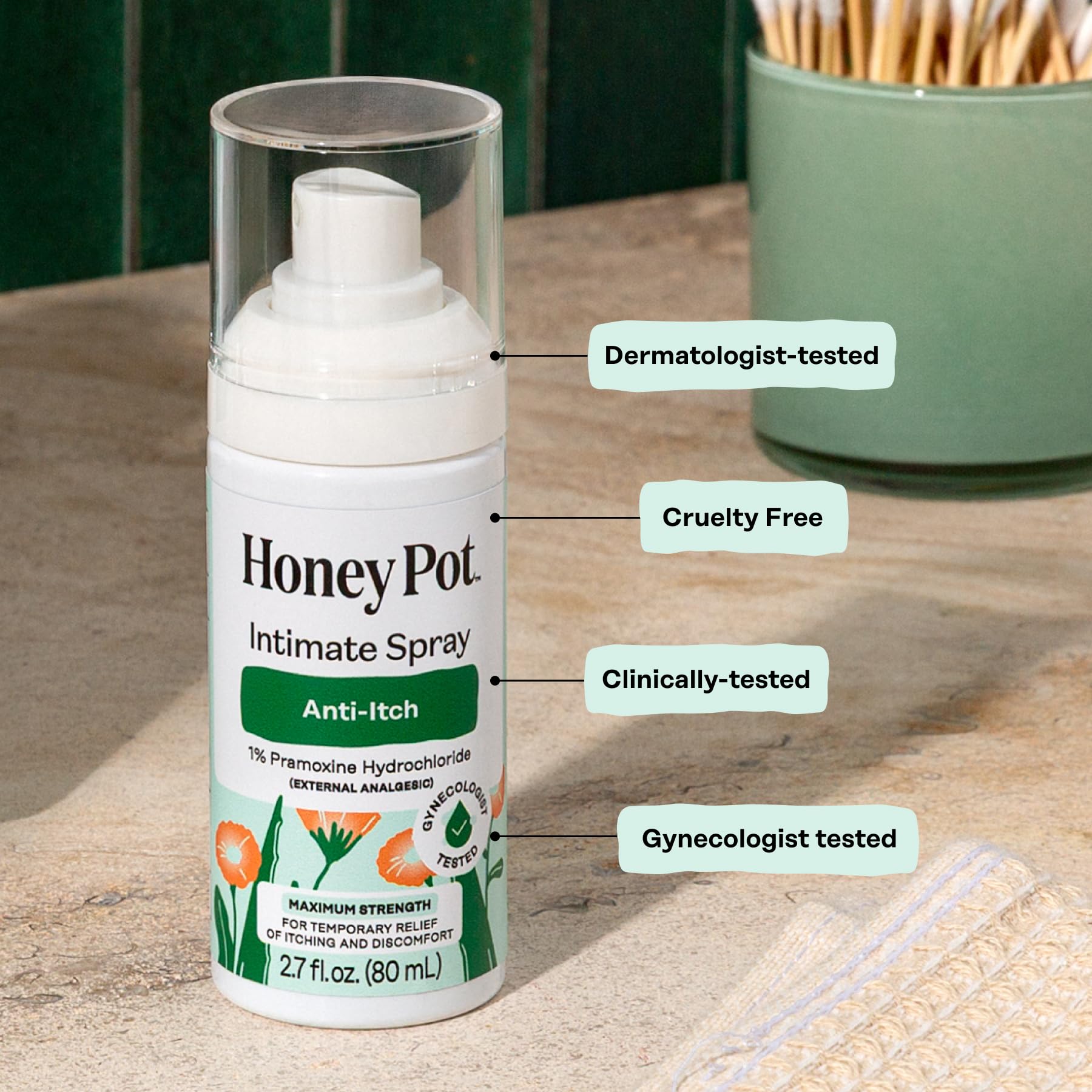 The Honey Pot Company aplicación en mano demostrando control y precisión