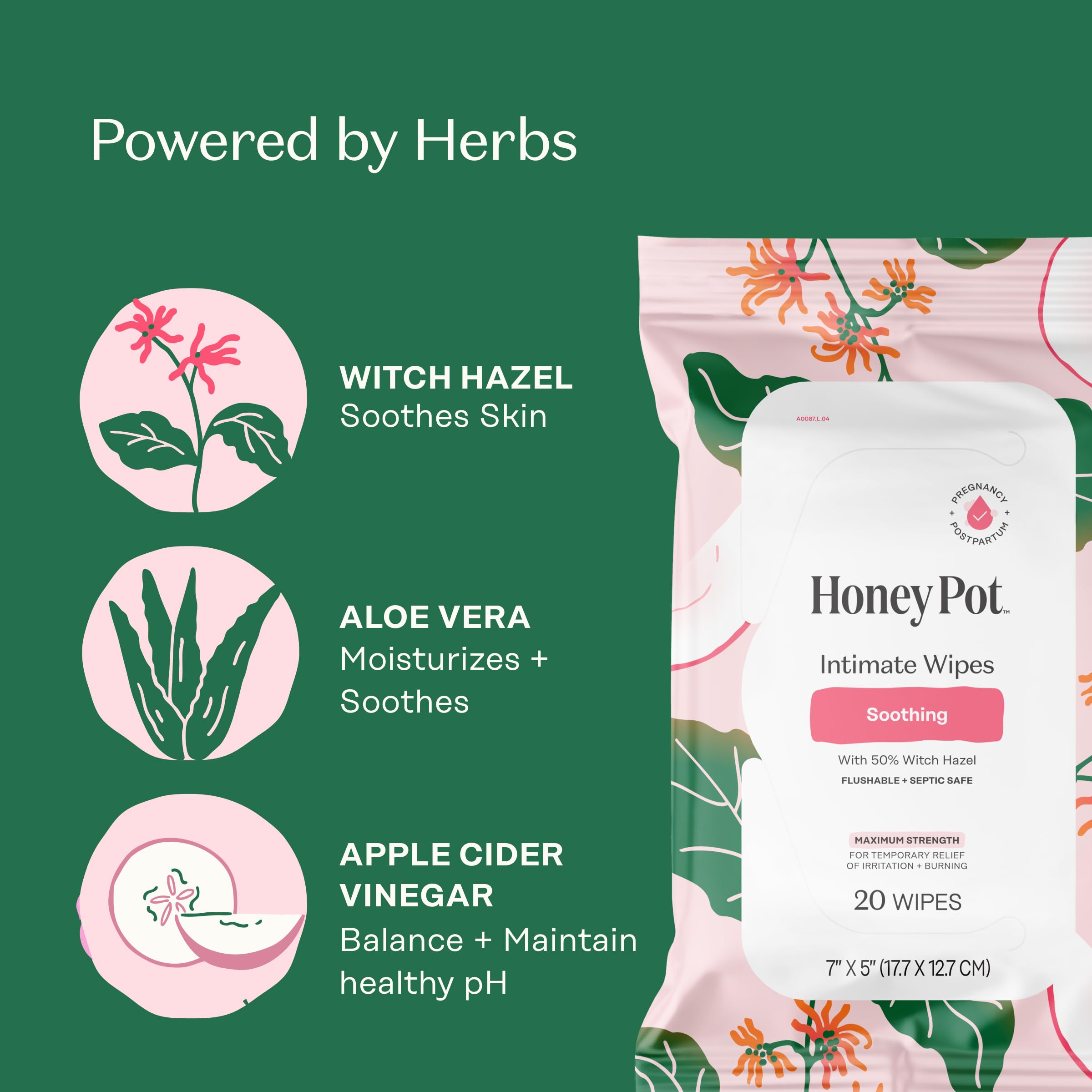 The Honey Pot Company uso posparto, aplicación cómoda y alivio temporal