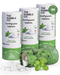 The Humble Co. paquete frontal menta muestra sin plástico y conveniencia