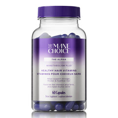 The Mane Choice frasco MANETABOLISM Plus mostrando diseño y cantidad