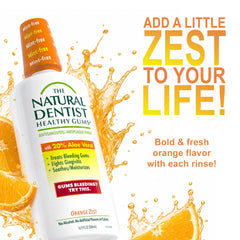 The Natural Dentist producto en baño con naranja para aroma cítrico natural