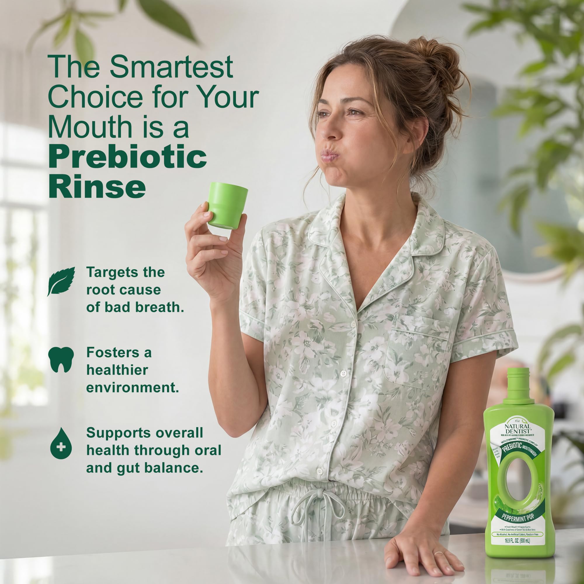 The Natural Dentist etiqueta zymbiome y lista de ingredientes, beneficio transparencia