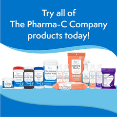 The Pharma-C Company toallita en uso limpiando una raspadura al aire libre, solución portátil