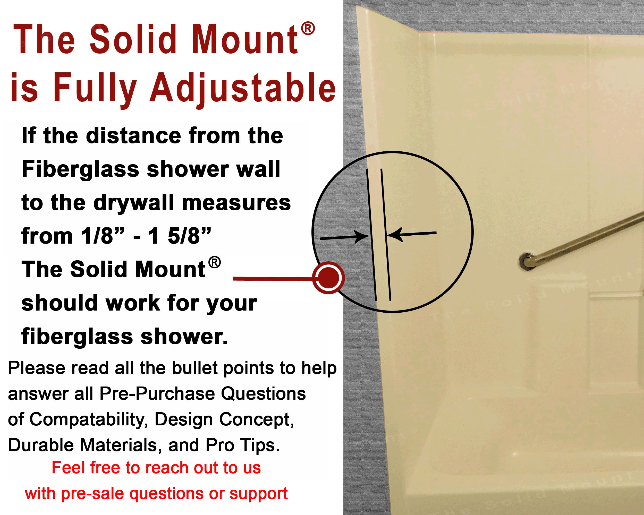 The Solid Mount primer plano del espaciador ajustable que asegura alineación estable
