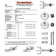 The Solid Mount closeup de la etiqueta e instrucciones para instalación clara y soporte