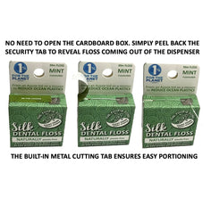 The Turtle Tribe caja de cartón compostable del hilo dental, empaque cero residuos y reciclable