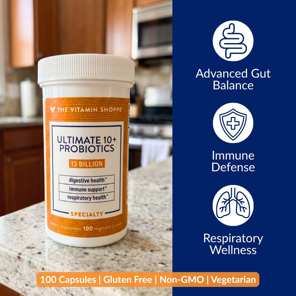The Vitamin Shoppe detalle de etiqueta que resalta cepas y 13B UFC