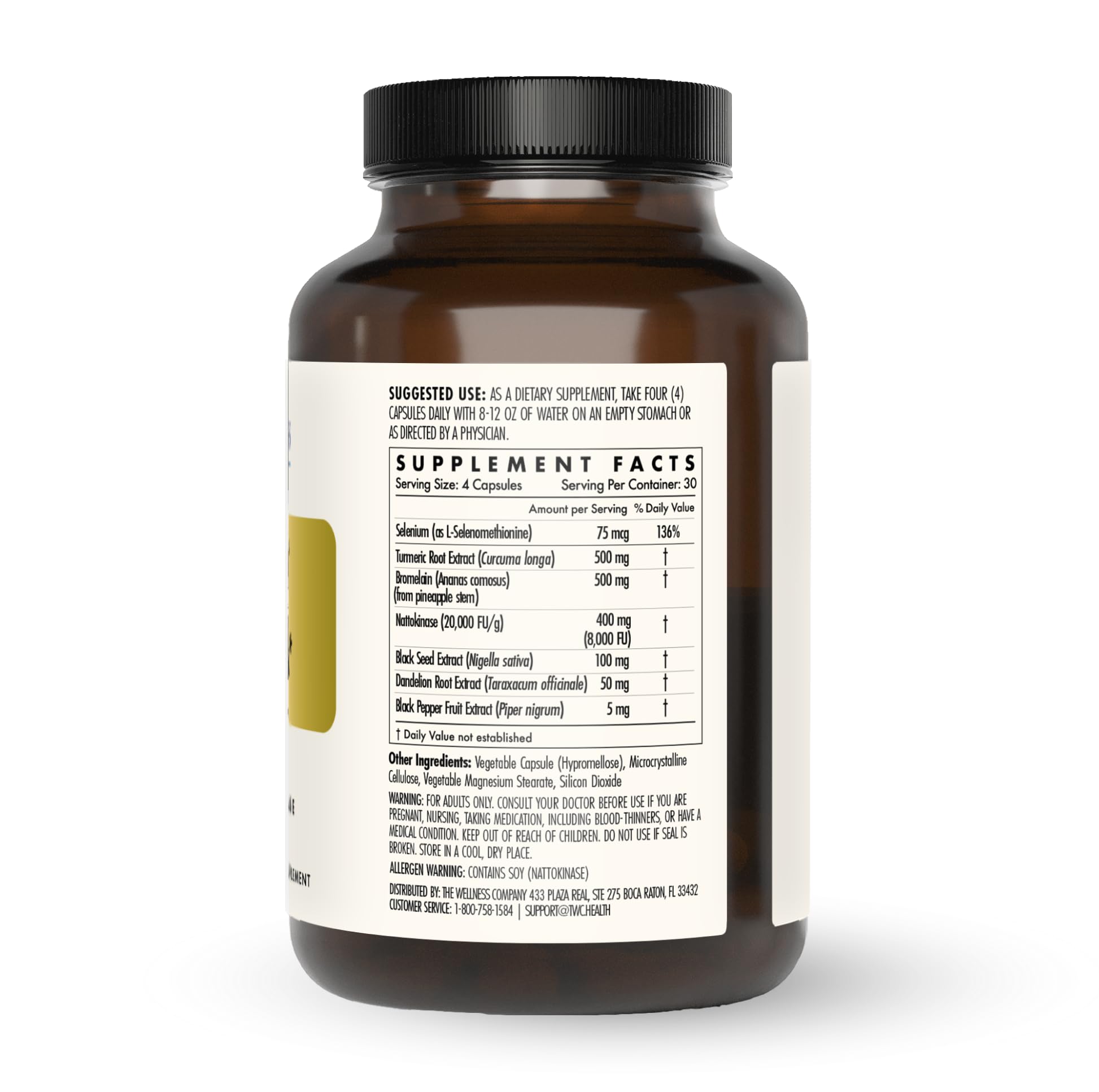 The Wellness Company cápsulas en mano ilustrando la toma diaria y facilidad de uso
