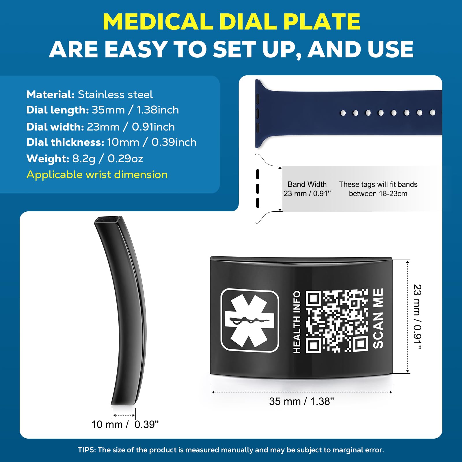Theluckytag detalle de la correa de PVC flexible, cómodo para uso diario