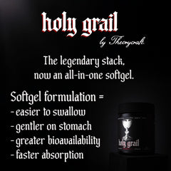 Theorycraft Holy Grail comparación de tamaño de cápsula para dosificación clara