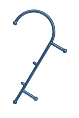 Thera Cane vista frontal del masajeador azul mostrando su forma de bastón y alcance cómodo