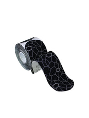 THERABAND cinta frontal en rollo mostrando tiras precortadas y diseño profesional