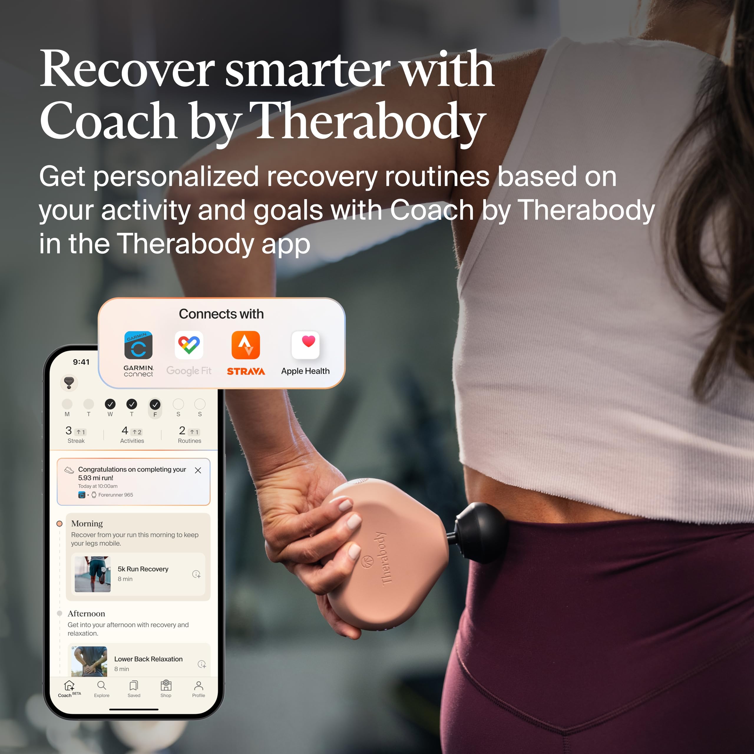 TheraGun Mini dentro de maleta destacando comodidad para viajar