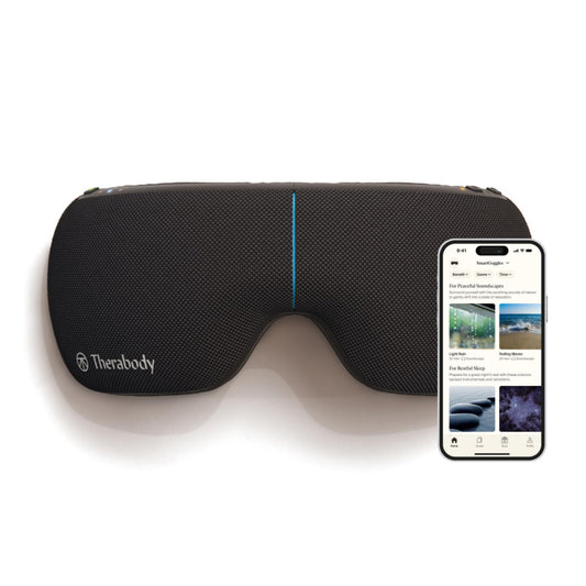 Therabody vista frontal mostrando el diseño blackout y confort