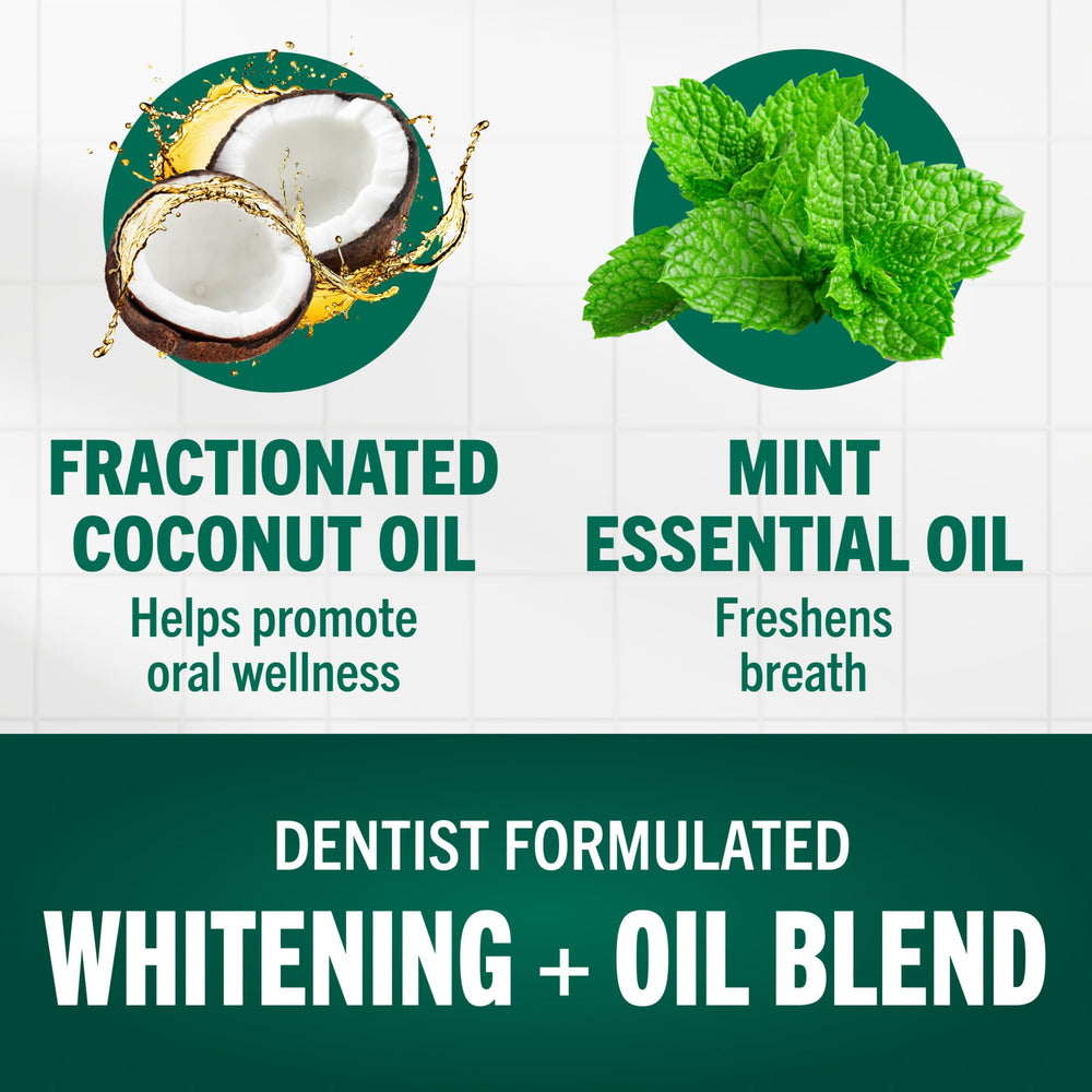 TheraBreath primer plano de etiqueta destacando ingredientes y limpieza