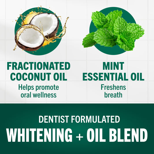 TheraBreath primer plano de etiqueta destacando ingredientes y limpieza