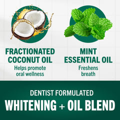TheraBreath primer plano de etiqueta destacando ingredientes y limpieza