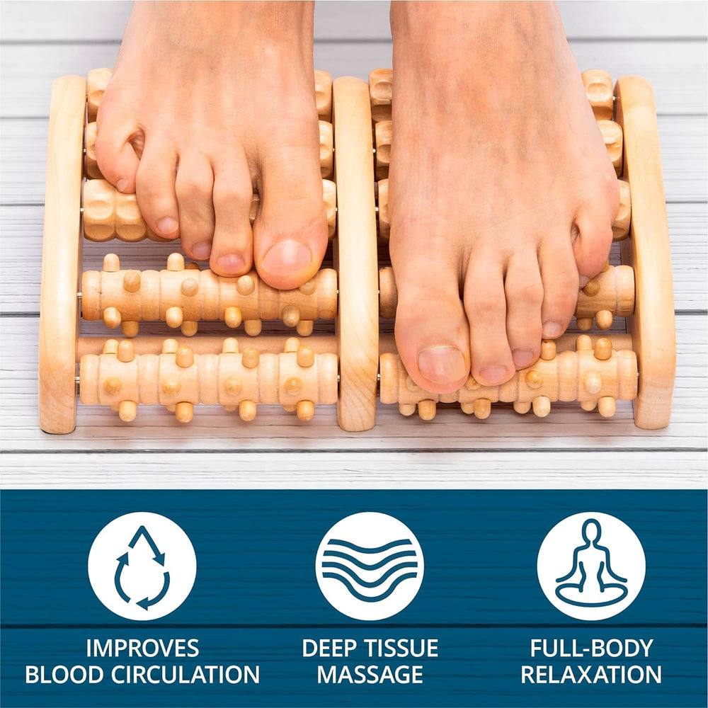 TheraFlow primer plano de nudos de madera mostrando textura y eficacia