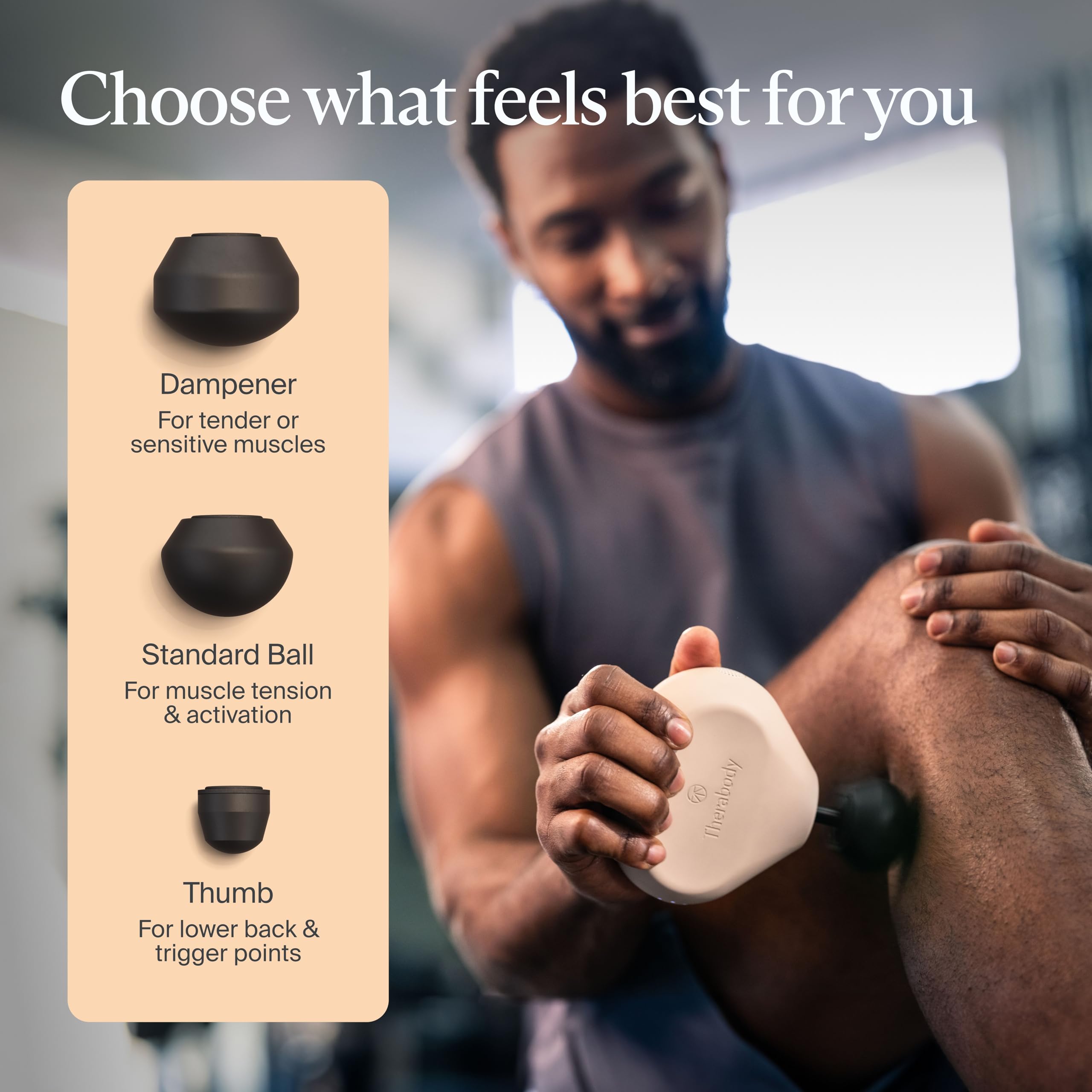 TheraGun Mini conectada a app Therabody para rutinas personalizadas