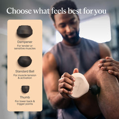 TheraGun Mini conectada a app Therabody para rutinas personalizadas