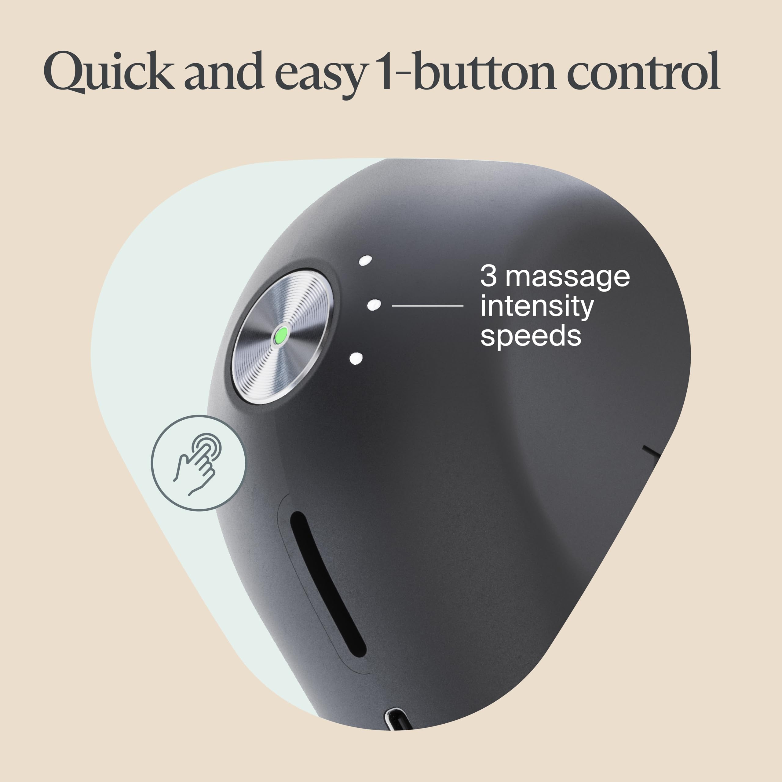 TheraGun indicadores LED y botón único para control sencillo