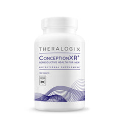 Theralogix ConceptionXR frasco frontal mostrando certificación NSF y 90 días