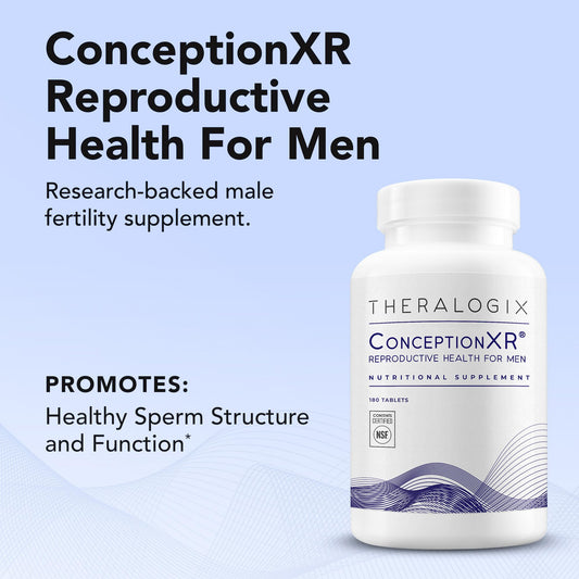 Theralogix ConceptionXR primer plano de tabletas y textura, ayuda a la adherencia