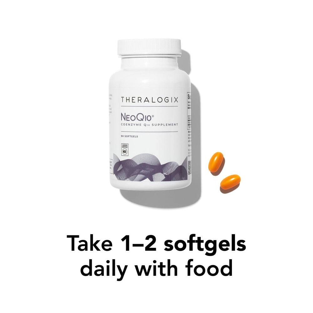Theralogix NeoQ10 certificado NSF en imagen para asegurar pureza y potencia