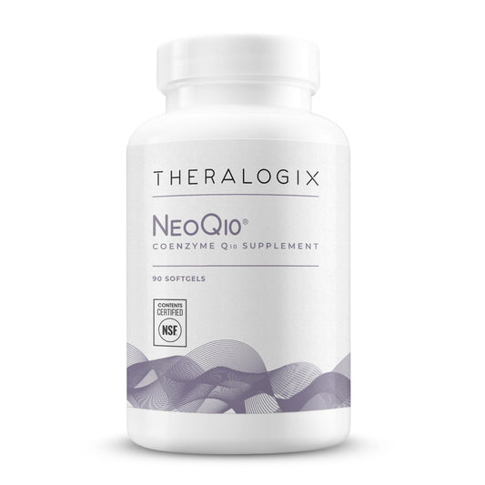 Theralogix NeoQ10 frontal mostrando envase y etiqueta, confianza en la marca