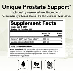 Theralogix Prostate PQ primer plano de tabletas mostrando textura y tamaño