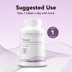 Etiqueta de Theralogix Solo con lista de ingredientes verificados