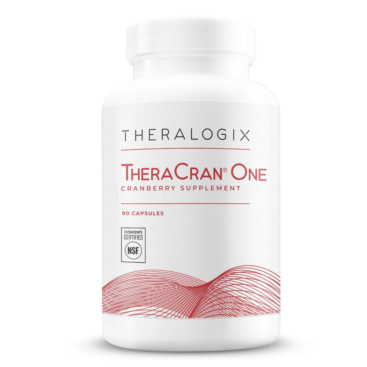 Theralogix TheraCran One frente del bote mostrando etiqueta y beneficio de pureza