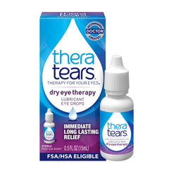 TheraTears envase frontal mostrando etiqueta clara y practicidad