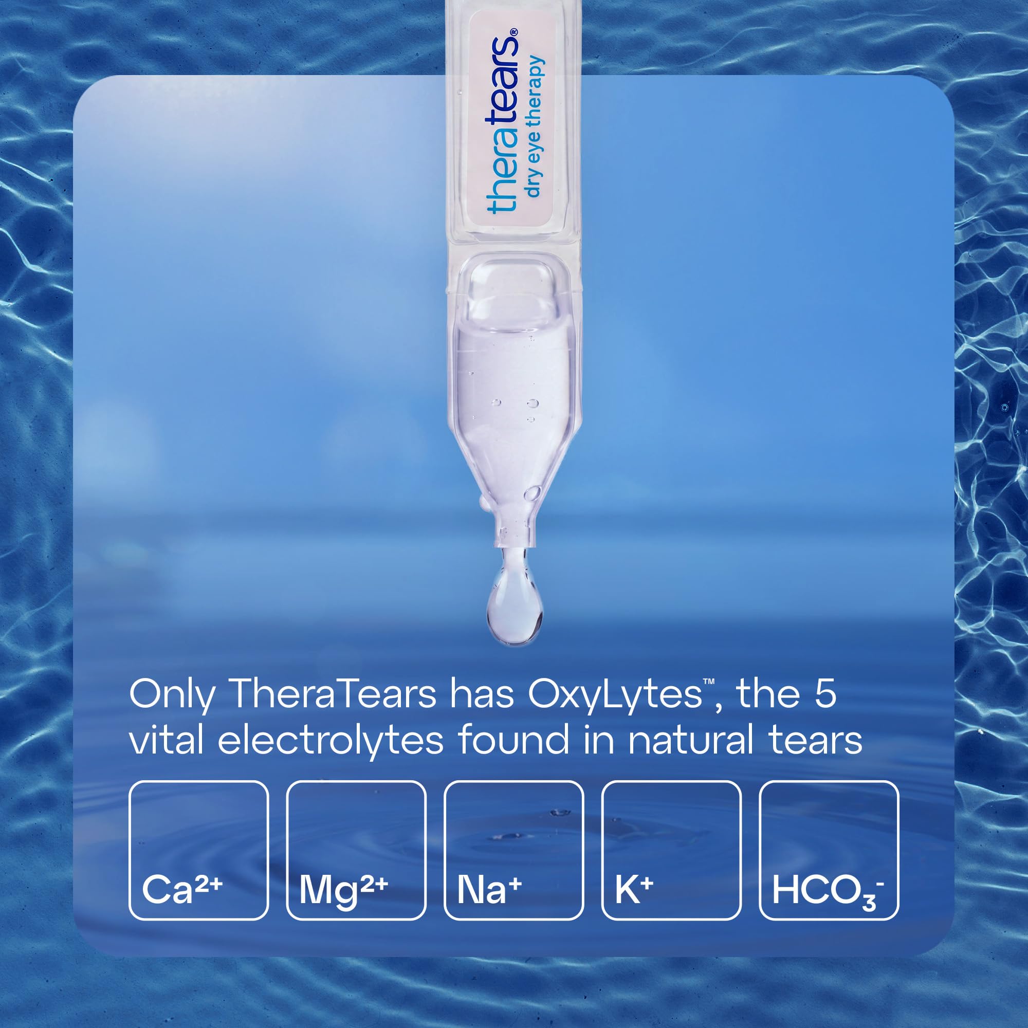 Persona usando un vial TheraTears demostrando aplicación precisa y práctica