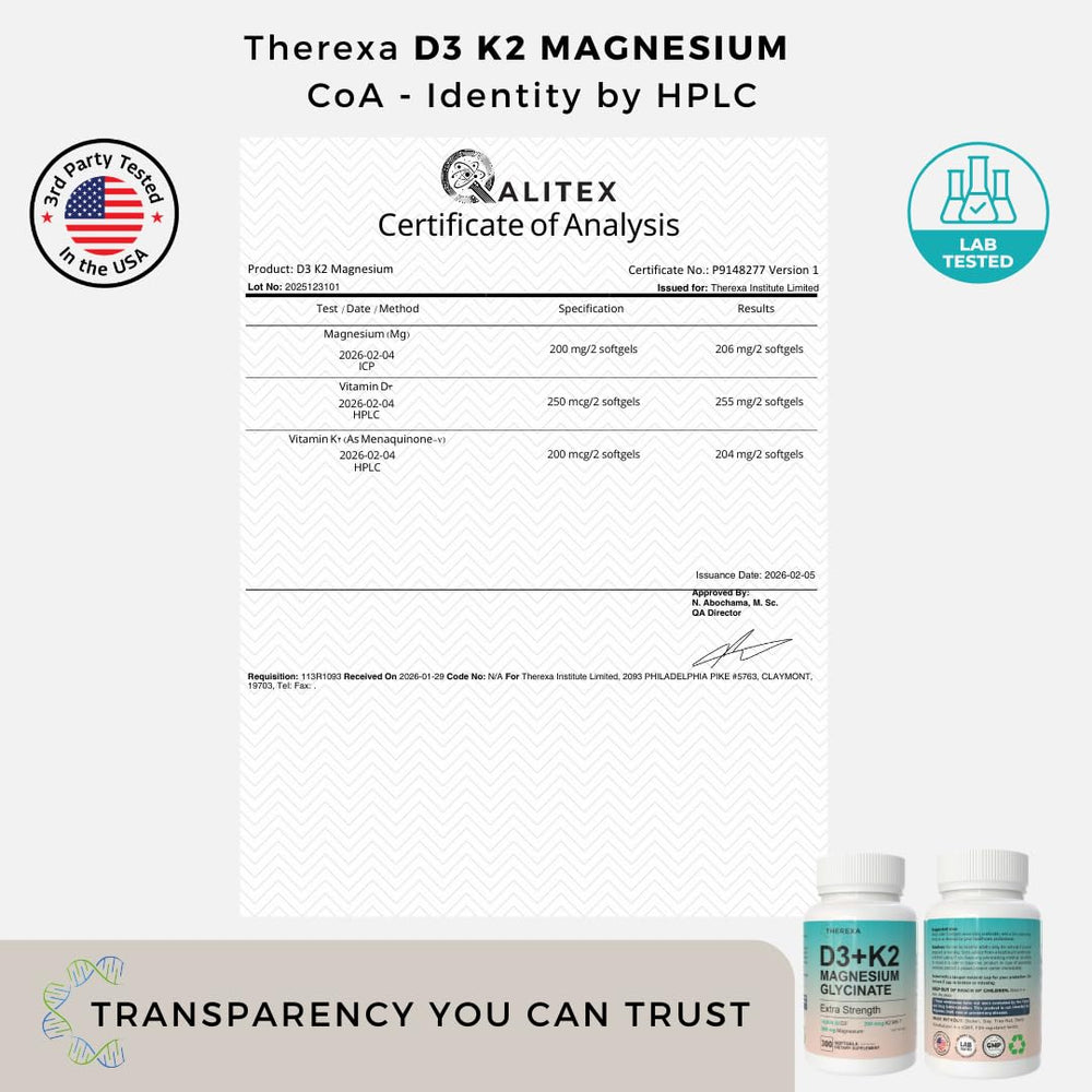 therexa etiqueta con información de ingredientes y concentraciones clave
