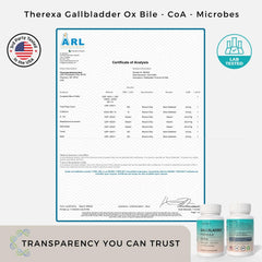 THEREXA primer plano de cápsula vegetal, calidad y formulación purificada